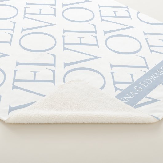 Love Typographic Pattern Couple's Sherpa Blanket Sherpa Deken (3/4)