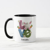 Love Typography Easter Bunny Crochet Name Mok (Links)