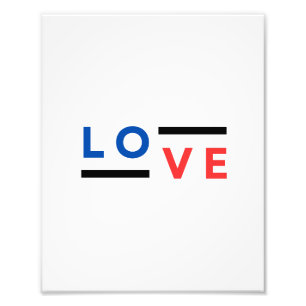 Love Typography Foto Afdruk