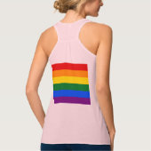 Love Typography Gay Pride LGBT Rainbow Flag Tanktop (Achterkant)
