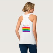 Love Typography Gay Pride LGBT Rainbow Flag Tanktop (Volledige Achterkant)