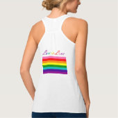 Love Typography Gay Pride LGBT Rainbow Flag Tanktop (Achterkant)
