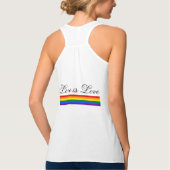 Love Typography Gay Pride LGBT Rainbow Flag Tanktop (Achterkant)