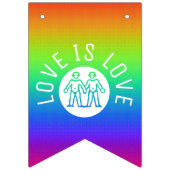 Love Typography Gay Pride LGBT Rainbow Vlaggetjes (Tweede vlag)