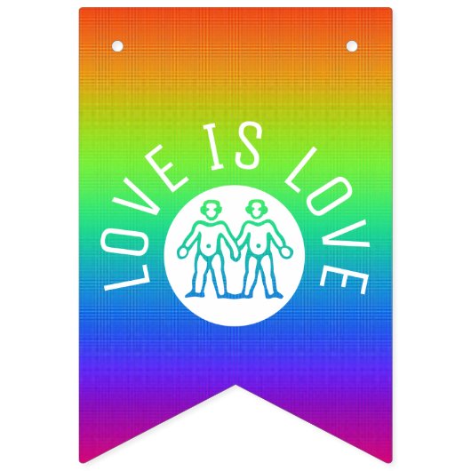 Love Typography Gay Pride LGBT Rainbow Vlaggetjes (Tweede vlag)