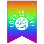 Love Typography Gay Pride LGBT Rainbow Vlaggetjes (Eerste vlag)
