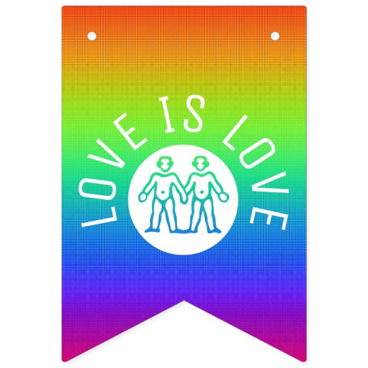 Love Typography Gay Pride LGBT Rainbow Vlaggetjes (Derde vlag)