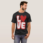 Love Typography Hearts Valentine's Day  Romantic C T-shirt (Voorkant volledig)