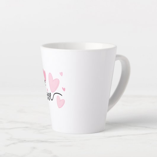 LOVE Typography Mug Latte Mok (Rechterhoek)