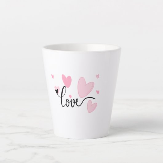 LOVE Typography Mug Latte Mok (Voorkant)