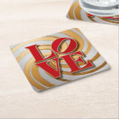 LOVE Typography Onderzetter Set (Schuin)