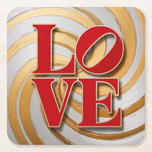 LOVE Typography Onderzetter Set (Voorkant)