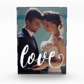 Love Typography Photo and Name Photo Block Fotoblokken (Voorkant)