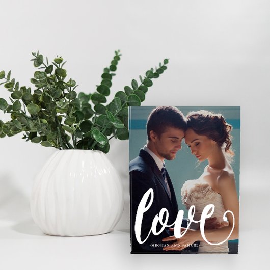 Love Typography Photo and Name Photo Block Fotoblokken