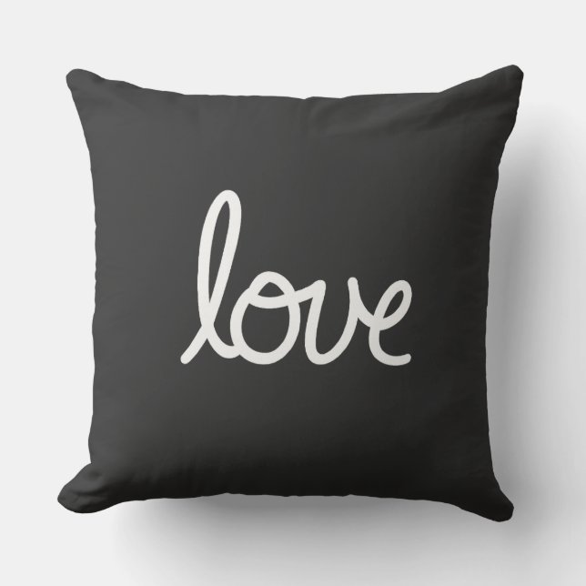 Love Typography Pillow Kussen (Voorkant)