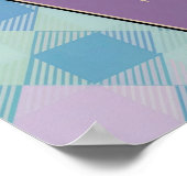 LOVE Typography Square Plaid Poster (Hoek)