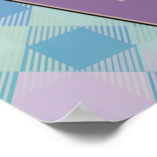 LOVE Typography Square Plaid Poster (Hoek)