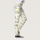 Love Typography Text Love You Palms Leggings (Rechts)