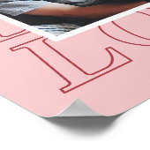 Love Typography Valentijnsdag Poster - Roze (Hoek)