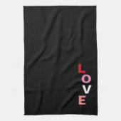 Love Typography Valentijnsdag  Theedoek (Verticaal)