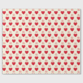 Love U, Custom Name Valentijnsdag Cadeaupapier (Vlak)