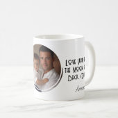 Love u dad Aangepaste ronde foto Koffiemok (Voorkant rechts)