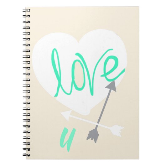Love U Heart Arrows Notitieboek (Voorkant)