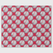 Love U Love Boston-Baseball Gift Wrap 06-Red Cadeaupapier (Vlak)