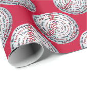 Love U Love Boston-Baseball Gift Wrap 06-Red Cadeaupapier (Rol Hoek)