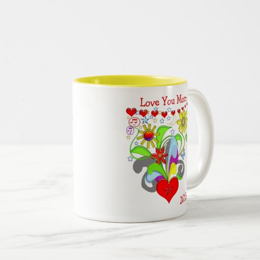 Love U Mam Tweekleurige Koffiemok (Voorkant rechts)