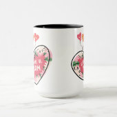 Love U. Mom: Floral Heart mug Mok (Midden)