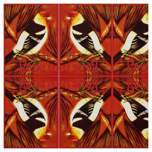 Love U Tanager Fabric Stof (Swatch)
