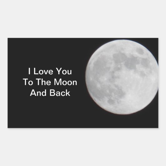 Love U to the Moon N back Stickers (Voorkant)