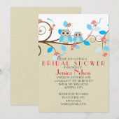 Love Uil takken Hout Damask Vrijgezellenfeest Kaart (Voorkant / Achterkant)