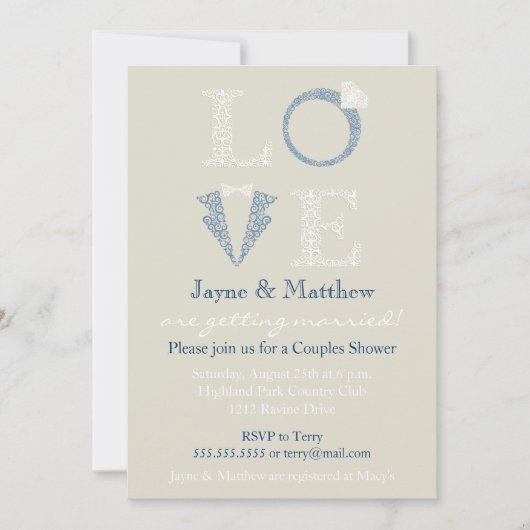 LOVE-uitnodiging Kaart (Voorkant)