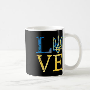 Love Ukraine T-shirt Oekraïens Tryzub Zelensky Mil Koffiemok
