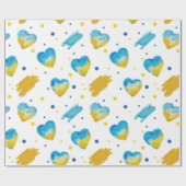 Love Ukraine Watermark Pattern Cadeaupapier (Vlak)