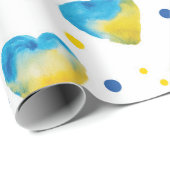 Love Ukraine Watermark Pattern Cadeaupapier (Rol Hoek)