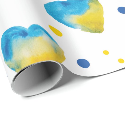 Love Ukraine Watermark Pattern Cadeaupapier (Rol Hoek)