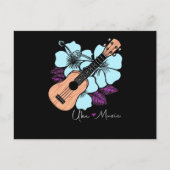 Love Ukulele Music Guitar Flowers Hawaii Briefkaart (Voorkant)