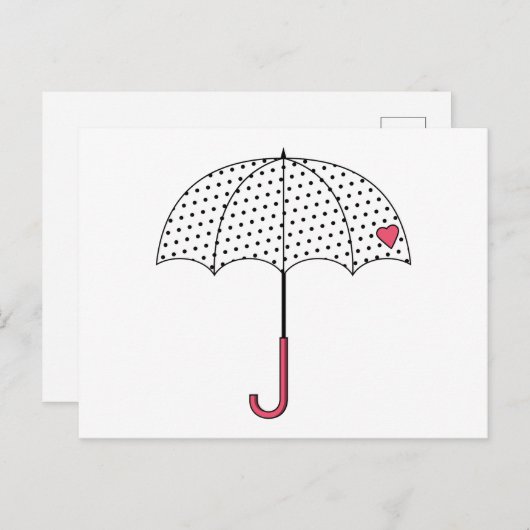 Love Umbrella Briefkaart (Voorkant / Achterkant)