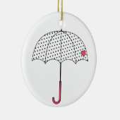 Love Umbrella Keramisch Ornament (Rechts)