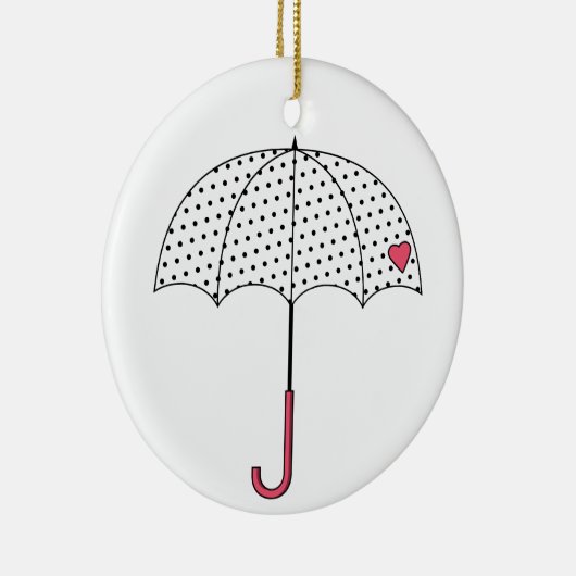 Love Umbrella Keramisch Ornament (Rechts)