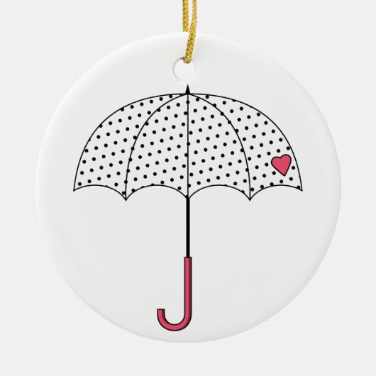 Love Umbrella Keramisch Ornament (Voorkant)