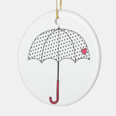 Love Umbrella Keramisch Ornament (Links)