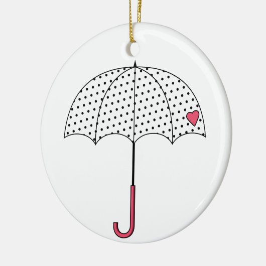 Love Umbrella Keramisch Ornament (Links)