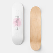 Love Unconditionally - Elegant Script with Pink Cl Persoonlijk Skateboard (Voorkant)