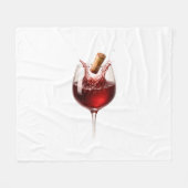 Love Uncorked Elegante Wijnspat Bruiloftscadeau Fleece Deken (Voorkant (Horizontaal))