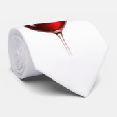 Love Uncorked Elegante Wijnspat Bruiloftscadeau Stropdas (Opgerold)