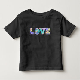 LOVE Unieke 3D Modern Graphic, Cool Zwart T-shirt